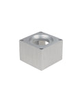 Aluminum Nema23 stepper motor mounting bracket for 57mm motors, with four corner mounting holes and central bore.