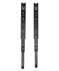 Heavy Duty 14 Inch Drawer Slides For Kitchen Cabinets And Wardrobes Side Mount Full Extension Rails Reaching 100 Lb Load Cold Rolled Steel Construction Perfect For Trash Cans And Easy Access Drawers, black side mount pair