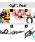 Sweet 3-Pin Hydraulic Brake Set Fits E-Bikes Like A Glove With 800mm Front And 1400mm Rear Hoses For Precise Control And Safety Cutoff Switches. Right rear brake install steps for e-bike hydraulic brake kit