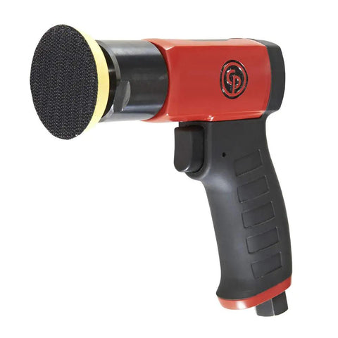 Tiny But Mighty 3 Inch Air Polisher With Pistol Grip, Hook And Loop Pad, 2500 RPM, Adjustable Power Regulator for Detail Work