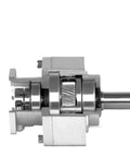 Rock Solid Precision Planetary Gearbox Motor Reducer side view showing gear structure and robust metal design for heavy industrial use