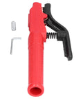 Heavy Hitter Welding Electrode Clamp, 1000A Copper Jaw Stinger, scald resistant grip with adjustable angle attachment.