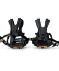 Extra Wide Bike Pedals With Toe Clips And Straps, Nine Sixteenths Inch Oversized Platform For Indoor Cycling And MTB, Non Slip Grippy Pedals