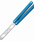 Integrated Forging Bushing System Flip Knife With T6061 Channel Handle For Ultra Smooth Flips Dope Blue Finish Superior Grip Perfect Balance And Inertia