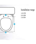 Installation diagram for Heavy Duty Elongated Toilet Seat With Smooth Slow Close Lid And Rock Solid Metal Hinges ergonomic shape.