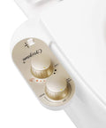 Ultra Slim Toilet Bidet Attachment With Warm Water And Cold Water Non Electric Front And Rear Wash Retractable Nozzle Adjustable Pressure And Angle Easy Install For Most Toilets control panel
