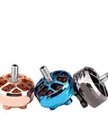 Three colorful brushless motors for High Power FPV Drone Brushless Motor For 2207.5 V2 Series 4S And 6S Ready KV Options 2550KV 1950KV 1750KV Lightweight Replacement Part For Racing Freestyle Drones Smooth Stable Throttle Response And Easy Install.