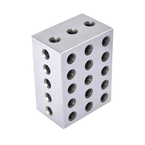 2 3 4 Machinist Block Set, Matched Pair With Twenty Three Holes, Pro Grade Precision Ground Tool Steel, Hardened Setup Block