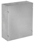 Heavy Duty Steel Pull Box With Screw Cover Built Like A Tank For Commercial Electrical Setup And No Fuss Wire Routing Crafted For Industrial Jobs And Solid Pro Grade Gear, 10x10x4 inches, gray steel material.