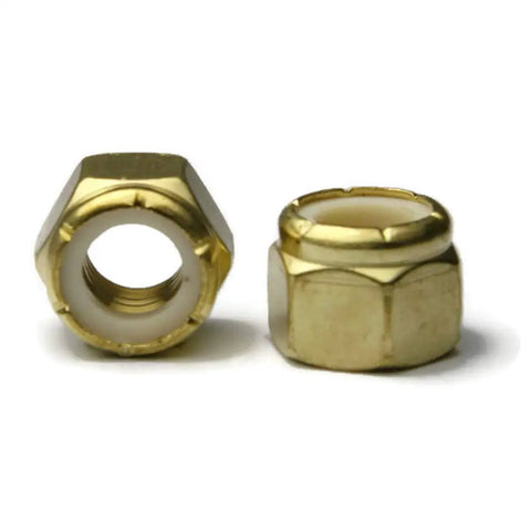 Built Tough Brass Nylon Lock Hex Nuts One Half Inch 13 Unc Vibration Resistant Zero Wiggle Grip Heavy Duty Hardware Grade Fastener Setup Bulk Pack Of One Thousand Pieces
