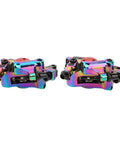 Heavy Duty Hydraulic Disc Brake Set For Mountain And Road Bikes Sturdy Aluminum Alloy Calipers in vibrant rainbow finish.