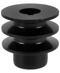 Heavy Duty Double Groove V Belt Pulley Replacement With 20 Mm Shaft Cast Iron Sheave for industrial power transmission, black cast iron.
