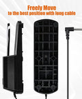 Side and bottom view of Universal Sustain Pedal With Polarity Switch For Digital Pianos And Electronic Keyboards, long cable