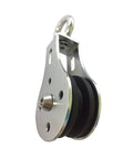 Gym Lifting Pulley System With 360 Degree Quiet Rotation, Heavy Duty Steel Cable Block, Waterproof Rustproof 661lbs Load Capacity, Durable Nylon Wheel And Stainless Ring For Smooth Lifts And Low Noise, side view