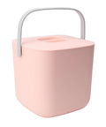 Pink Compact Countertop Dishwasher With 360 Degree Rotating Spray And Fifteen Minute Automatic Shutoff, compact design with a handle.