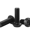 Top Notch Grade 10.9 Socket Bolts, Assorted Button Head Torx Screws With T25 Wrench, Fully Threaded M5 Machine Screws Set, Black Oxide Coated screws in various lengths.