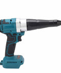 Efficient And Safe Brushless Cordless Rivet Gun 18V Electric Kit With High Capacity Battery For Heavy Duty Fastening Jobs That Hit Hard, side view