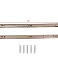 Heavy Duty 15 Inch Drawer Slides 2 Pairs With Full Extension Up To 24.4 Inches Side Mount Rails Includes Screws For Quick Drill Install Solid Steel Ball Bearings Great For Cabinets And Dressers, 15-inch slides and screws