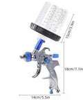 Badass Pneumatic Paint Spray Gun Kits With Slick High Atomization 18cm air spray gun with 600ml cup and adjustable regulator.