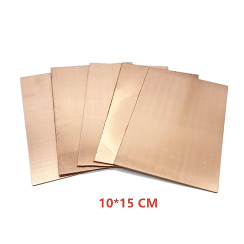 Single Sided Copper Clad PCB Laminate Pack For DIY Projects, 5 Pcs, Includes 10X15 Cm Boards, Durable Laminate Circuit Board Sheets