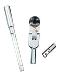 Heavy Duty Flex Head Ratchet Wrench With Hex Bit Extension And One Quarter Inch T Handle Ratchet Tool Including Socket Adapter Set Three Piece Pack components showing versatile tool set.