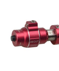 Dope Aluminum Cushion Plunger And Screw On Arrow Rest For Recurve And Takedown Bows With Tight Flight Stability And Crisp Shot Alignment In Fresh Red Kit, red aluminum cushion plunger with adjustment knob.
