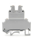 DIN Rail Terminal Block 10 Pack Double Deck Screw Clamp With Adjustable Pressure Spring Loaded Brass Contacts For 24 To 12 AWG Wire