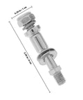 Beefy Aluminum Alloy Mirror Conversion Screws Set Two Pack For Motorcycle Rearview Mirrors Universal Fit Easy Install Enhanced Safety Silver Scooter Handlebar Kit, 6 cm screw