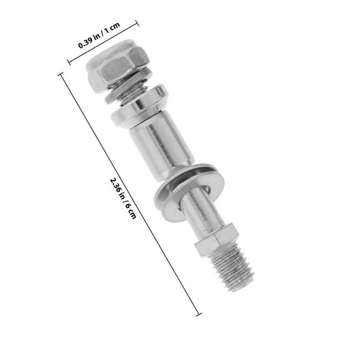 Beefy Aluminum Alloy Mirror Conversion Screws Set Two Pack For Motorcycle Rearview Mirrors Universal Fit Easy Install Enhanced Safety Silver Scooter Handlebar Kit, 6 cm screw