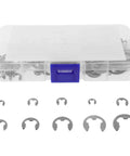 External Retaining Rings Kit With Easy Removal Grab And Go Snap Rings Set Stainless Steel 10 Sizes 1.5mm To 10mm in plastic box