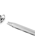 Lock Down Your Rolling Rig With Stainless Steel License Plate Screws Crafted Into Rust Proof Anti Theft Bolts Mounted With Glossy Chrome Caps For A Snug Fit And Zero Hassle Install, featuring a stainless steel screw and tool.