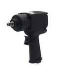 Commercial Grade Pneumatic Impact Hammer Driver Kit With One Half Inch Anvil Packs Mean Muscle And 550 Newton Meters of raw torque side view showing handle and air inlet.