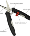 5 Piece Seafood Tools Set With Crab Crackers And Tools Includes 2 Crab Leg Forks 2 Crab Seafood Needles 1 Seafood Scissors