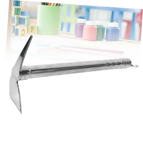 Heavy Duty Garden Hoe Stainless Steel Double Use Tool For Weeding And Planting with ergonomic handle displayed.