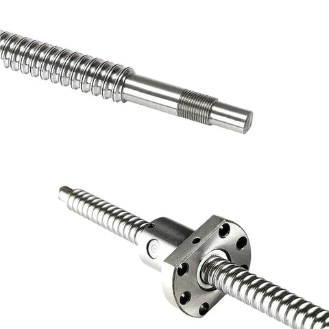 Cool 1pc SFU1204 Ball Screw With Nut For CNC Tools, precision rolled design, showcased from a side angle.