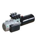 Beefed Up Compact Two Way Hydraulic Pump Station 220V Electric Power Unit Assembly with smooth lifting cylinder, compact design.