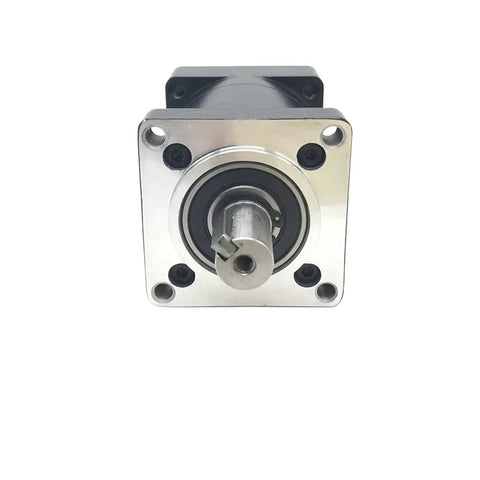 Rock Solid Planetary Gearbox Speed Reducer For 3KW To 7.5KW Servo Motor 180Mm Flange 600Nm Output Shaft industrial driver front view.