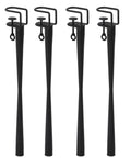 Set of four Adjustable Clamp Leg For DIY Coffee And Console Tables, Black Metal Leg With Floor Protectors, No Punching Design