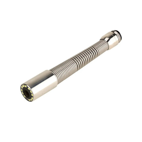Rock Solid Heavy Duty Industrial Sewer Pipe Inspection Camera probe with flexible steel body, designed for tough trade projects.