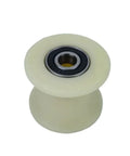 Heavy Duty U Groove Gate Wheels With Double Bearings Buttery Smooth Nylon Track Rollers close-up view of a durable nylon wheel.