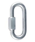 Threaded Quick Link Trailer Safety Chain Hook Carabiner Clip, 1/2 Inch Diameter with zinc finish