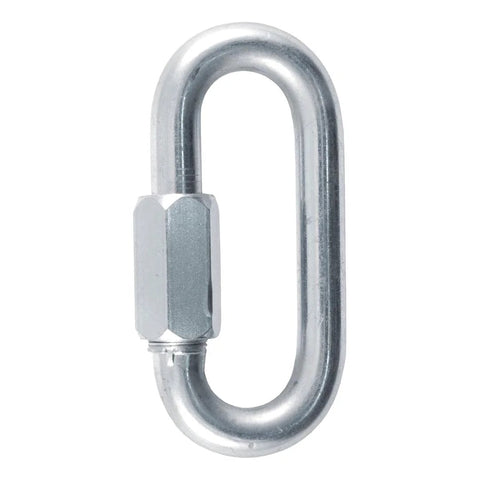 Threaded Quick Link Trailer Safety Chain Hook Carabiner Clip, 1/2 Inch Diameter with zinc finish