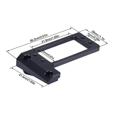 Beefy Aluminum 1/10 RC Servo Mount Low Center Of Gravity For Capra F9 Offset Front Portal Axle, CNC Machined LCG Chassis, Black