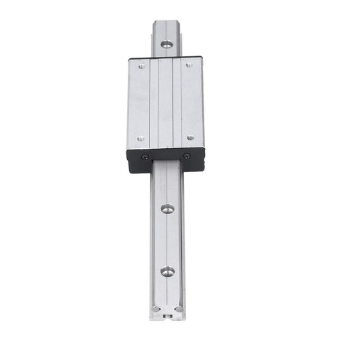 300mm Linear Rail Guide With Dual Axis Slider Block For CNC Machines, Smooth Motion Steel Aluminum Guideway For DIY Automation And Precise Positioning, front view