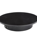 Ultimate 360 Electric Rotating Turntable For Video Photography With Adjustable Speed Touch Keys, black tabletop view.
