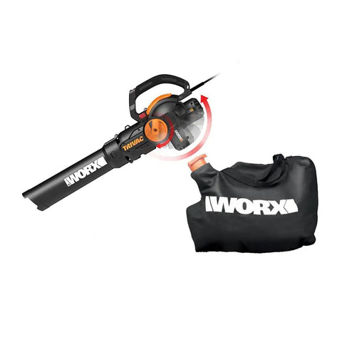 3 In 1 Leaf Blower Vacuum Mulcher With Metal Impeller For Quick Yard Cleanup 600 CFM Airflow And 16 To 1 Mulch Ratio Lightweight Yet Rugged Beast Electric Tool WG512