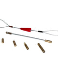 Complete 3mm To 4.5mm Cable Laying Kit With Fish Tape Duct Rodder Tips Guide Wire Through Fittings Silver Finish