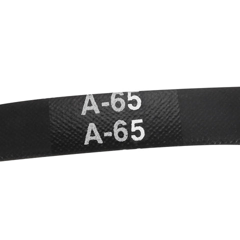 Wrapped Rubber V Belt For A65 Or 4L670 Classic A Profile, 65 Inch Inside Circumference 1650mm, Heavy Duty Drive Belt For Power Transmission With Even Load Distribution And Superior Wear Resistance, black rubber A-65 belt close-up