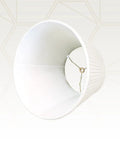 Empire Style Side Pleated Basic Lamp Shade White 12 Inch Top 20 Inch Bottom 15 Inch Height Silk Shantung Fabric With Off White Styrene Lining No Fuss Easy To Install Elevates Living Room Bedroom Or Office Decor