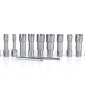 OSCARBIDE carbide TCT annular cutter set, 13 pcs with Weldon shanks and pilot pins for magnetic drill press